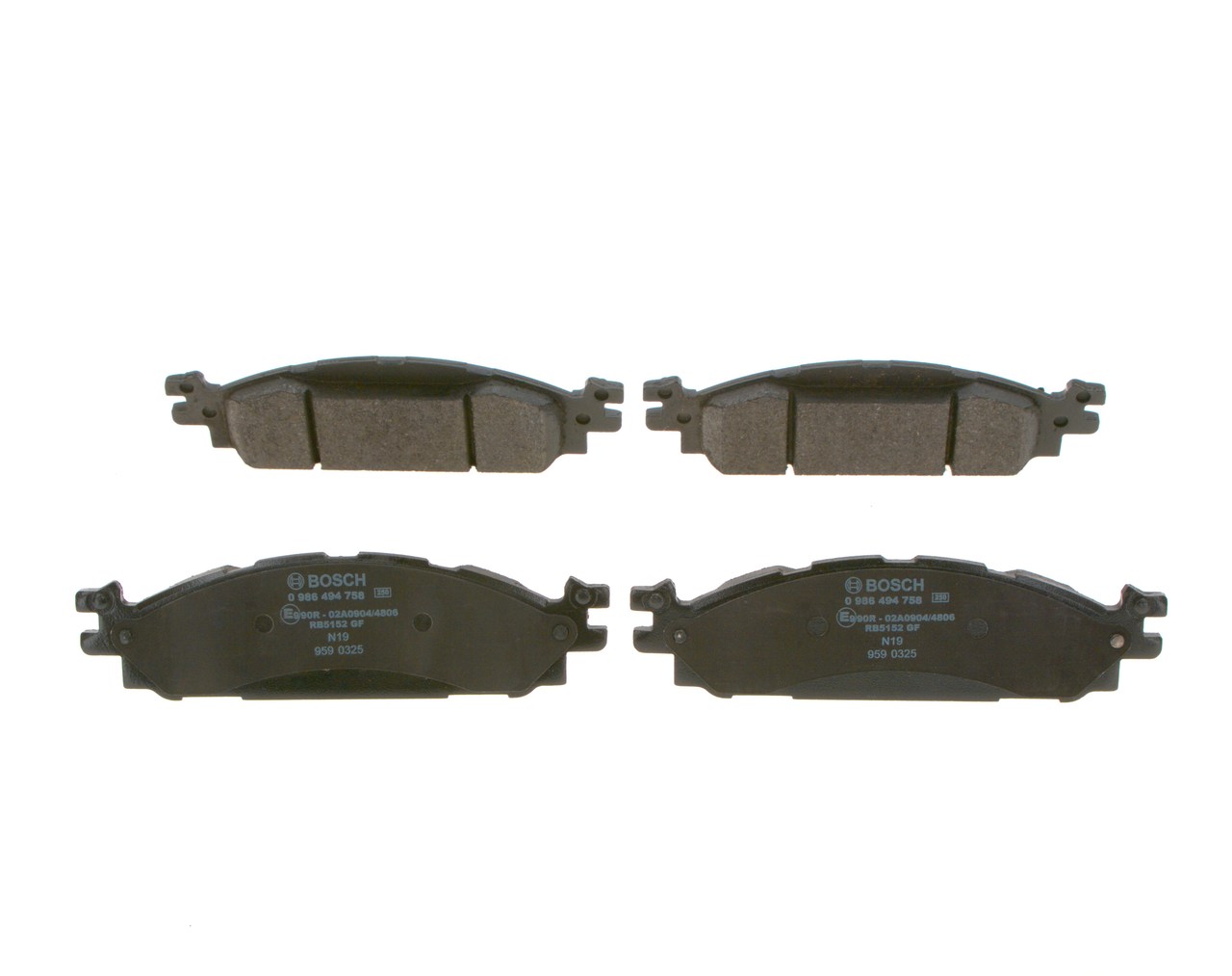 BOSCH 0 986 494 758 Bremsbeläge FORD USA Explorer Mk5 (U502)