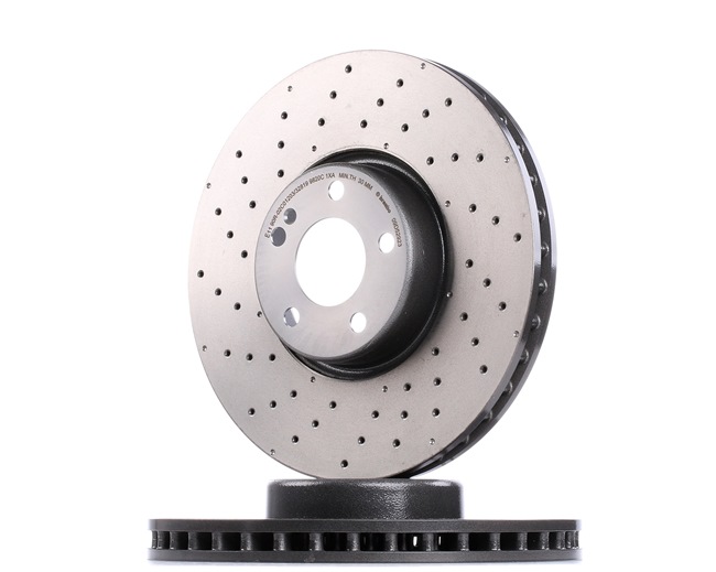 BREMBO | Bremseskive belagt, høy-karbon, med skruer, perforert / ventilert, todelt bremseskive, Stål bremseskjold 09.D529.23 MERCEDES-BENZ C-Klasse T-modell (S205) 2023 billige på nett