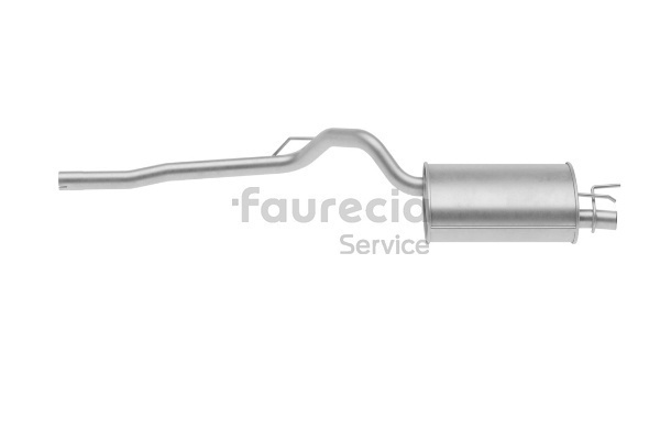 Faurecia FS55586 exhaust silencer RENAULT Twingo I Hatchback 1.2 16V 75hp 2002