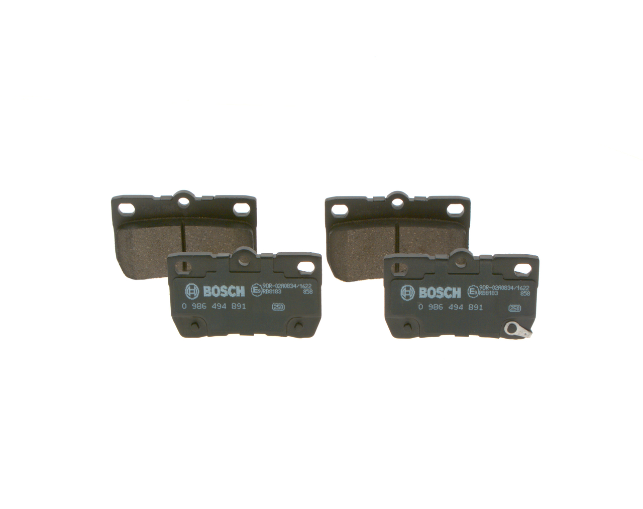 Número OEM 04466 30230 - Pastilhas de travão 0 986 494 891 TOYOTA, LEXUS, SATURN, WIESMANN