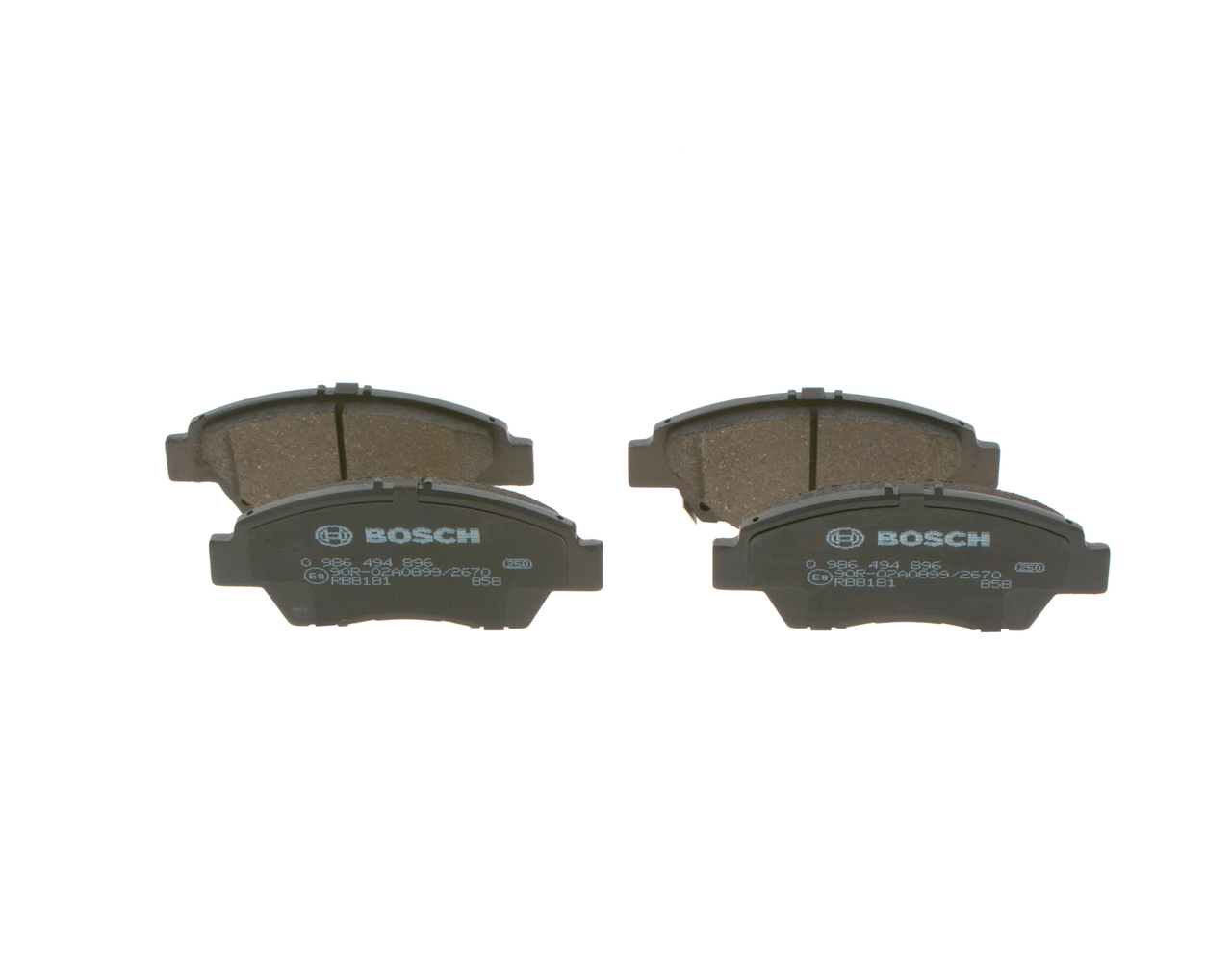 Kit pastiglie freni 0 986 494 896 BOSCH HONDA Jazz Shuttle (GG8, GG7, GP2) 1.5 (GG7) 2013 120 CV