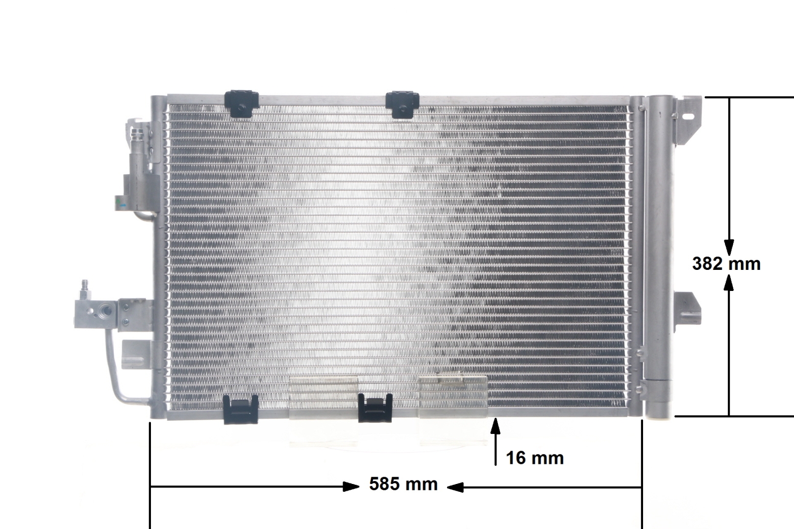 Kondensator, klimaanlegg AC 665 000S MAHLE ORIGINAL VAUXHALL Astra Mk4 (G) CC (T98) 1.6 16V (F08, F48) 2000 101 hk