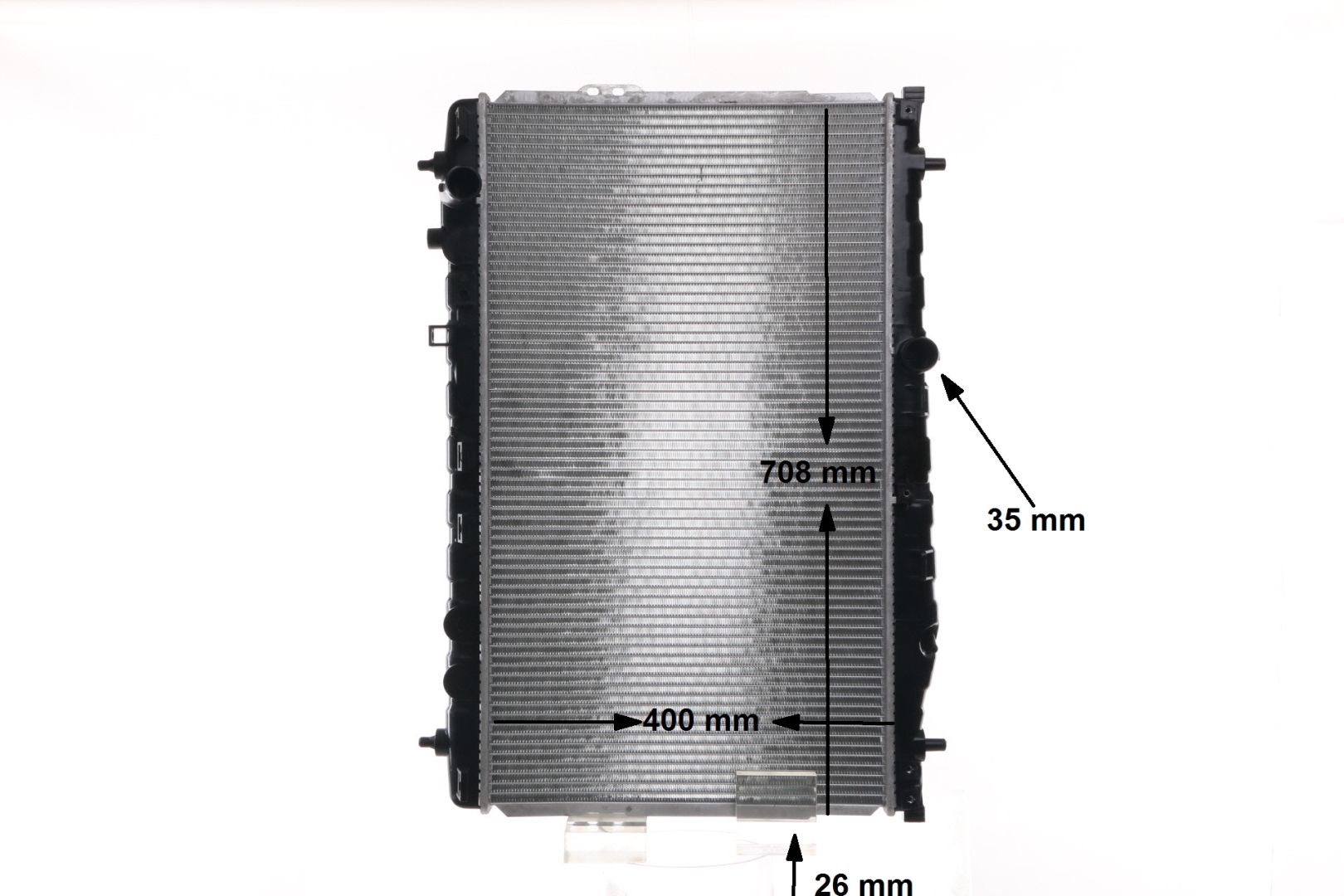 Número OEM 25310-3A-100 - Radiador, refrigeración del motor CR 1295 000S HYUNDAI, HONDA, KIA, VOLVO