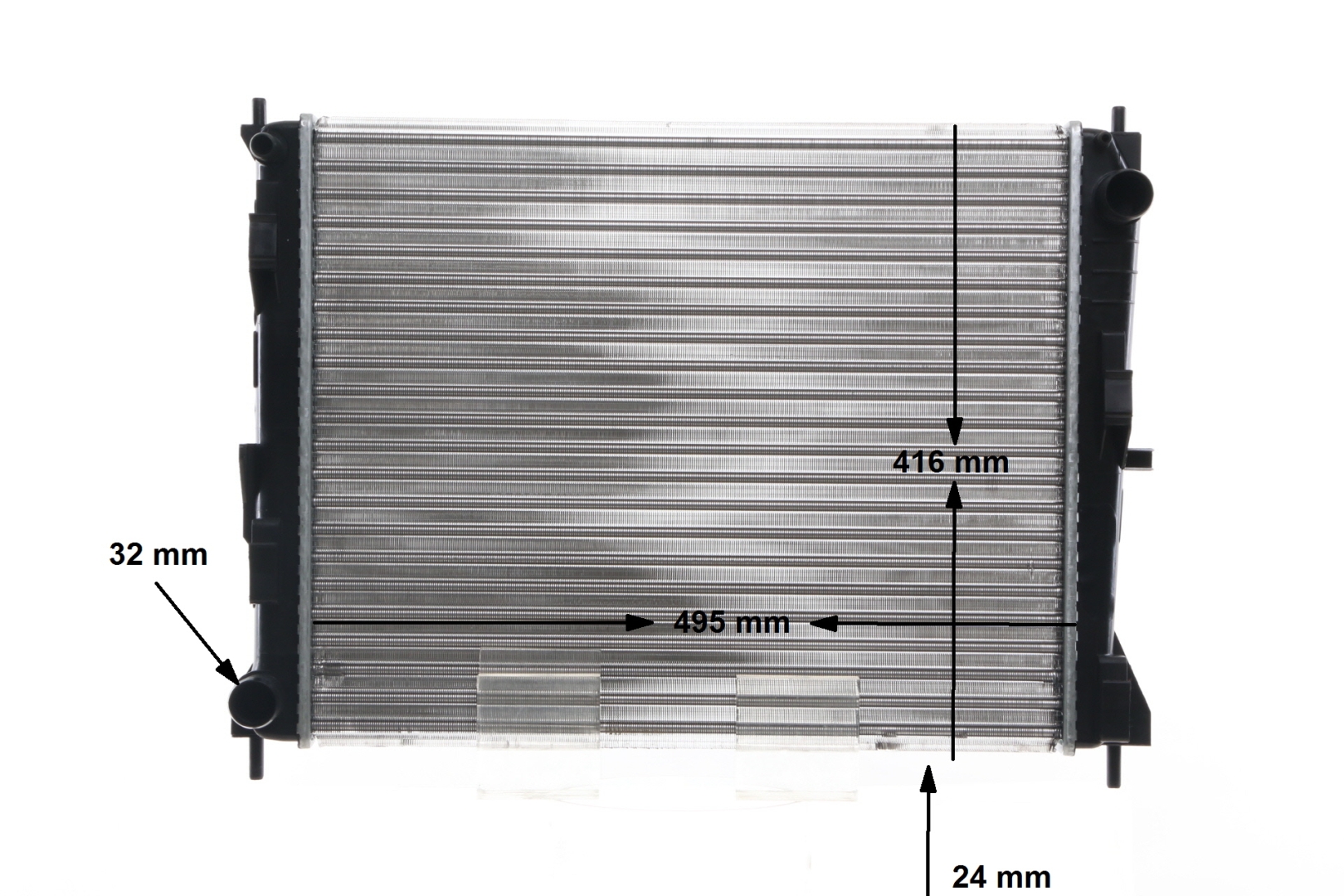 MAHLE ORIGINAL CR 1691 000S radiateur RENAULT Modus / Grand Modus (F, JP) 1.2 GPL (JP0R) 75CV 2009