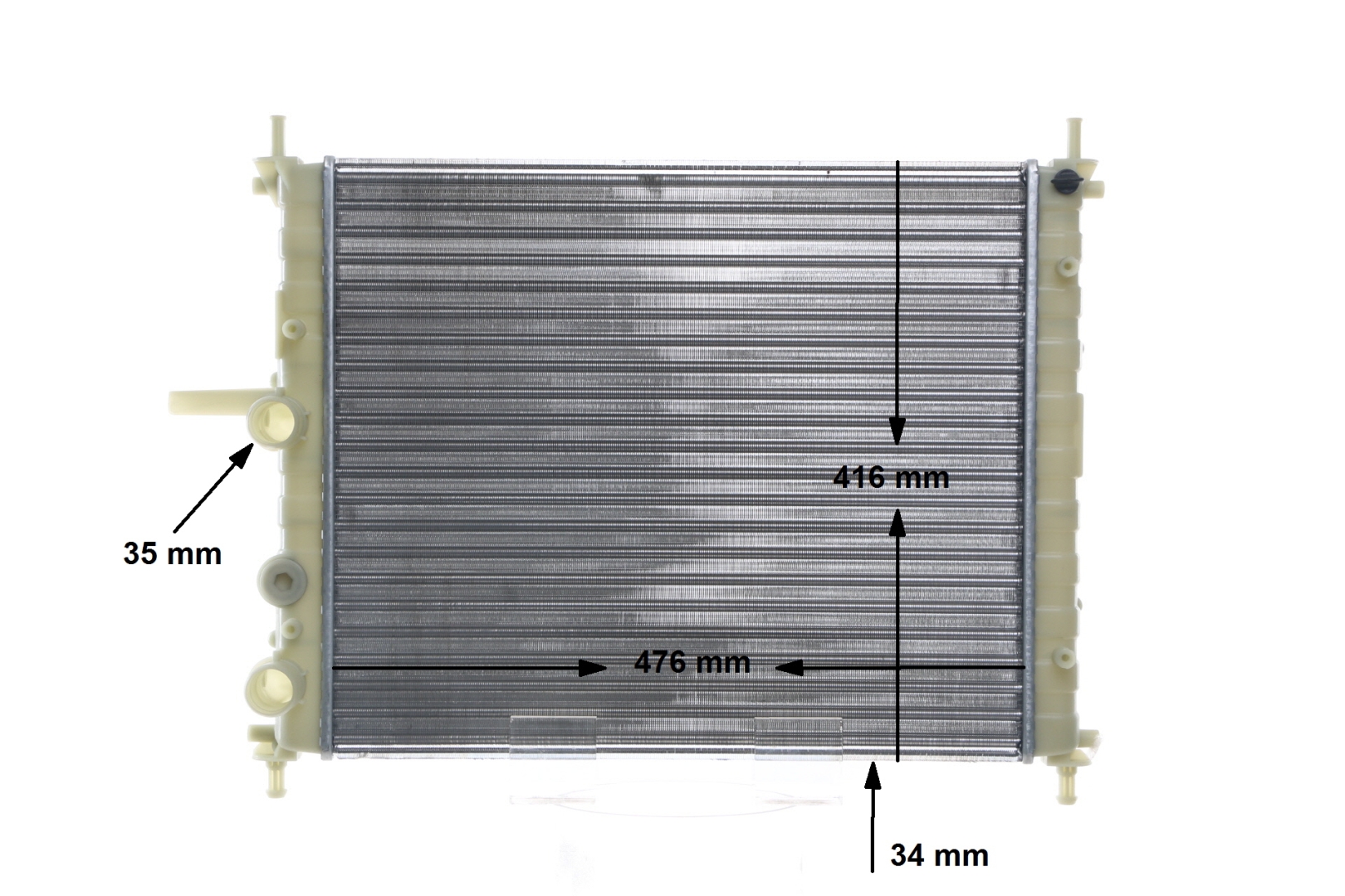MAHLE ORIGINAL CR 1998 000S Radiator FIAT MULTIPLA (186) 1.6 92 hp Petrol/Natural Gas (CNG) 2004