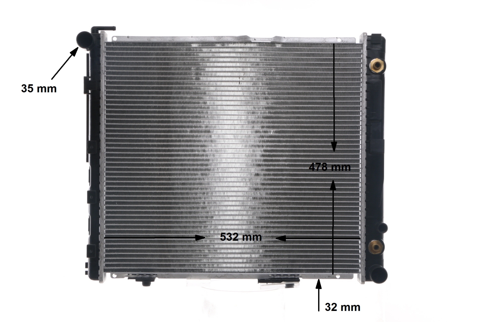 Numéro OEM 124 500 17 02 - Radiateur du moteur CR 293 000S MERCEDES-BENZ, VOLVO