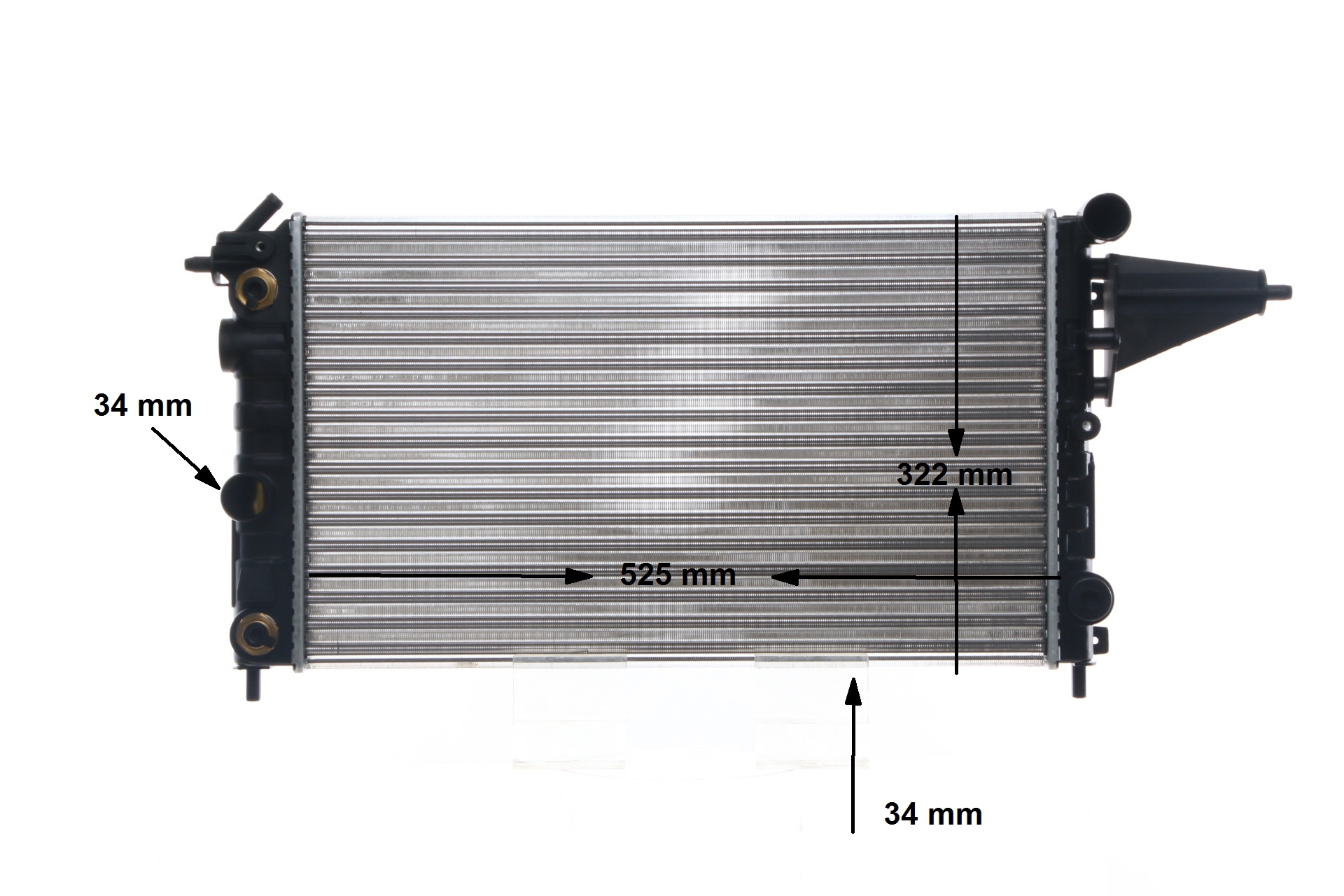 Numer OEM 13 00 088 - Chłodnica, układ chłodzenia silnika CR 432 000S OPEL, HONDA, VOLVO, VAUXHALL