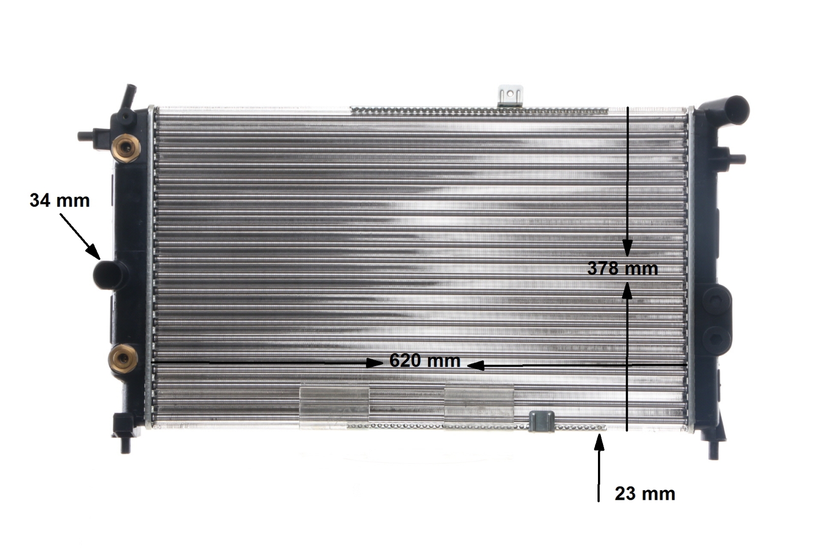 Numer OEM 13 00 092 - Chłodnica, układ chłodzenia silnika CR 440 000S OPEL, HONDA, HYUNDAI, VOLVO, VAUXHALL