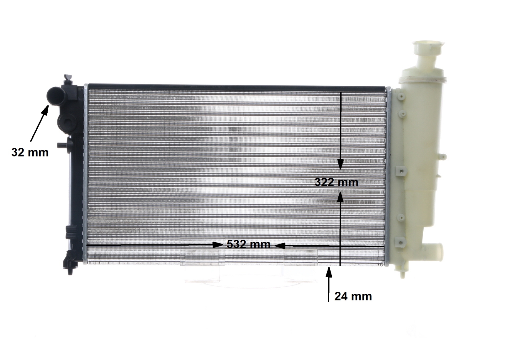 Número OEM 1301 V6 - Radiador, refrigeración del motor CR 467 000S PEUGEOT, FORD, CITROËN, VOLVO
