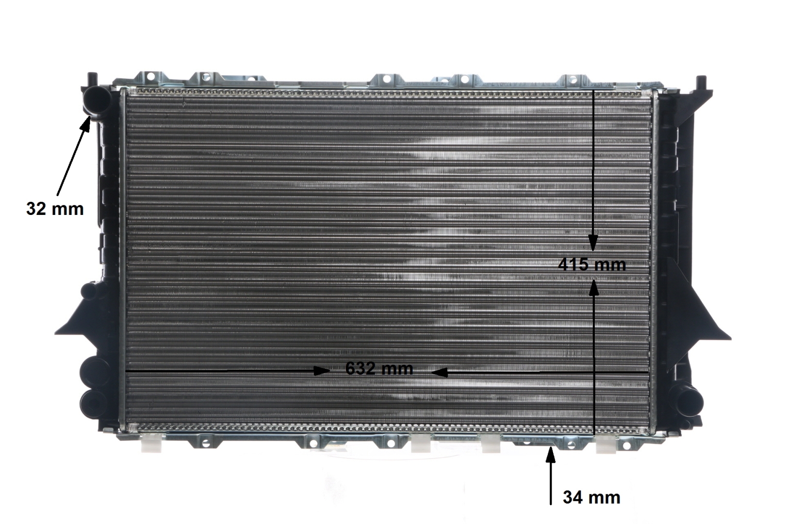 Numer OEM 4A0 121 251 G - Chłodnica, układ chłodzenia silnika CR 591 000S AUDI, FORD, VOLVO, CUPRA