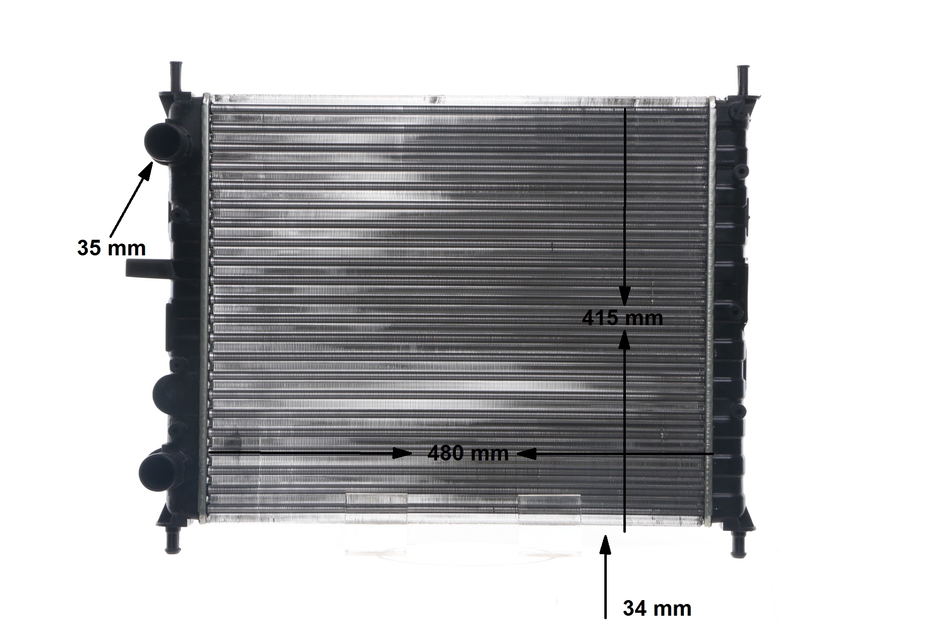 MAHLE ORIGINAL CR 631 000S Radiator FIAT MULTIPLA (186) 1.6 92 hp Petrol/Natural Gas (CNG) 2004