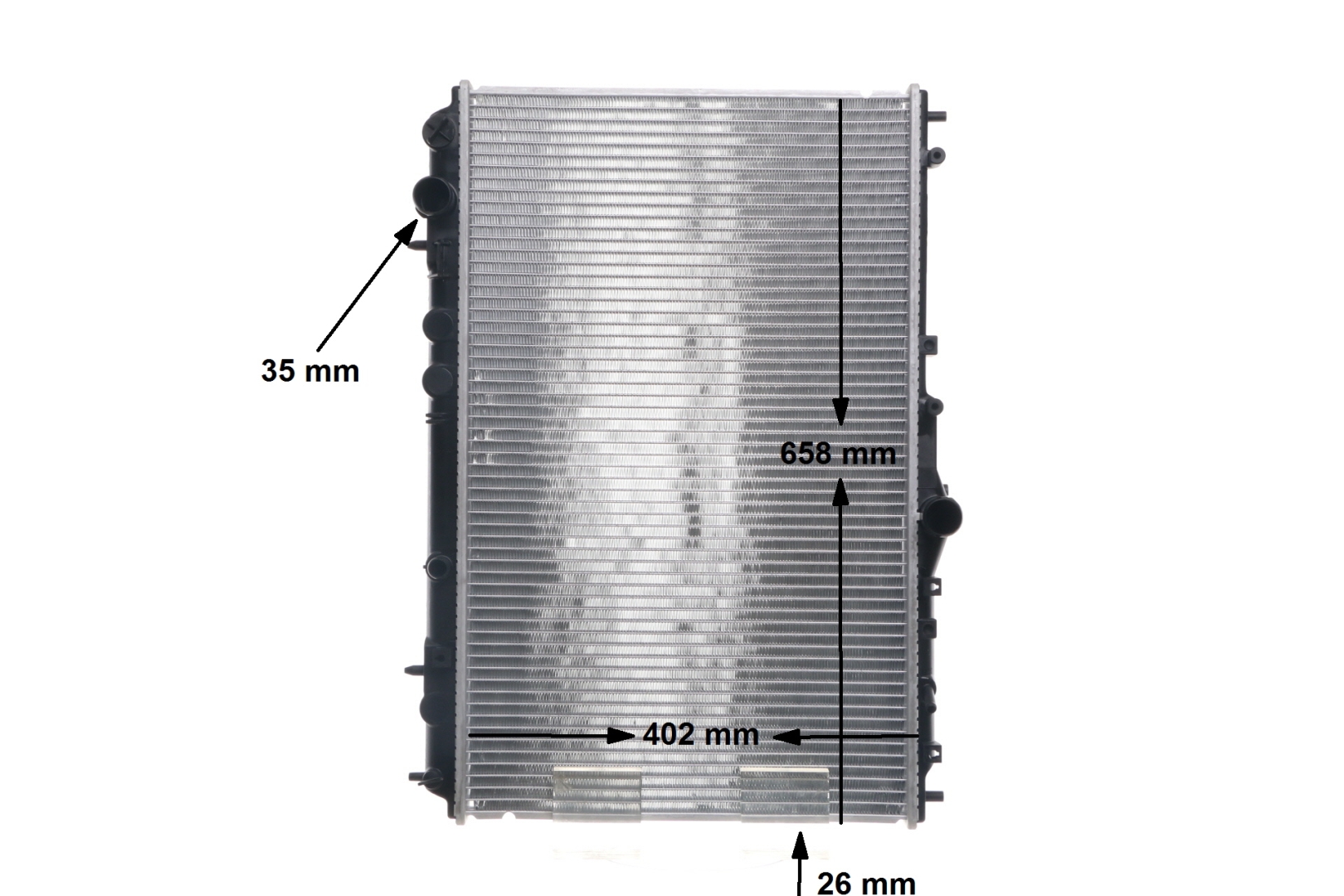 Número OEM MR 187 415 - Radiador, refrigeración del motor CR 752 000S MERCEDES-BENZ, MITSUBISHI, VOLVO
