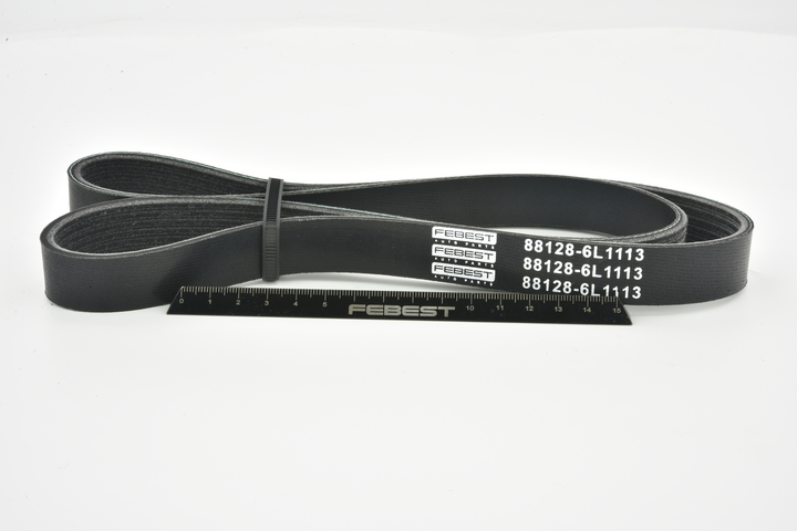 Correia trapezoidal estriada 88128-6L1113 FEBEST NISSAN Almera II Hatchback (N16) 1.5 XL 2005 105 cv