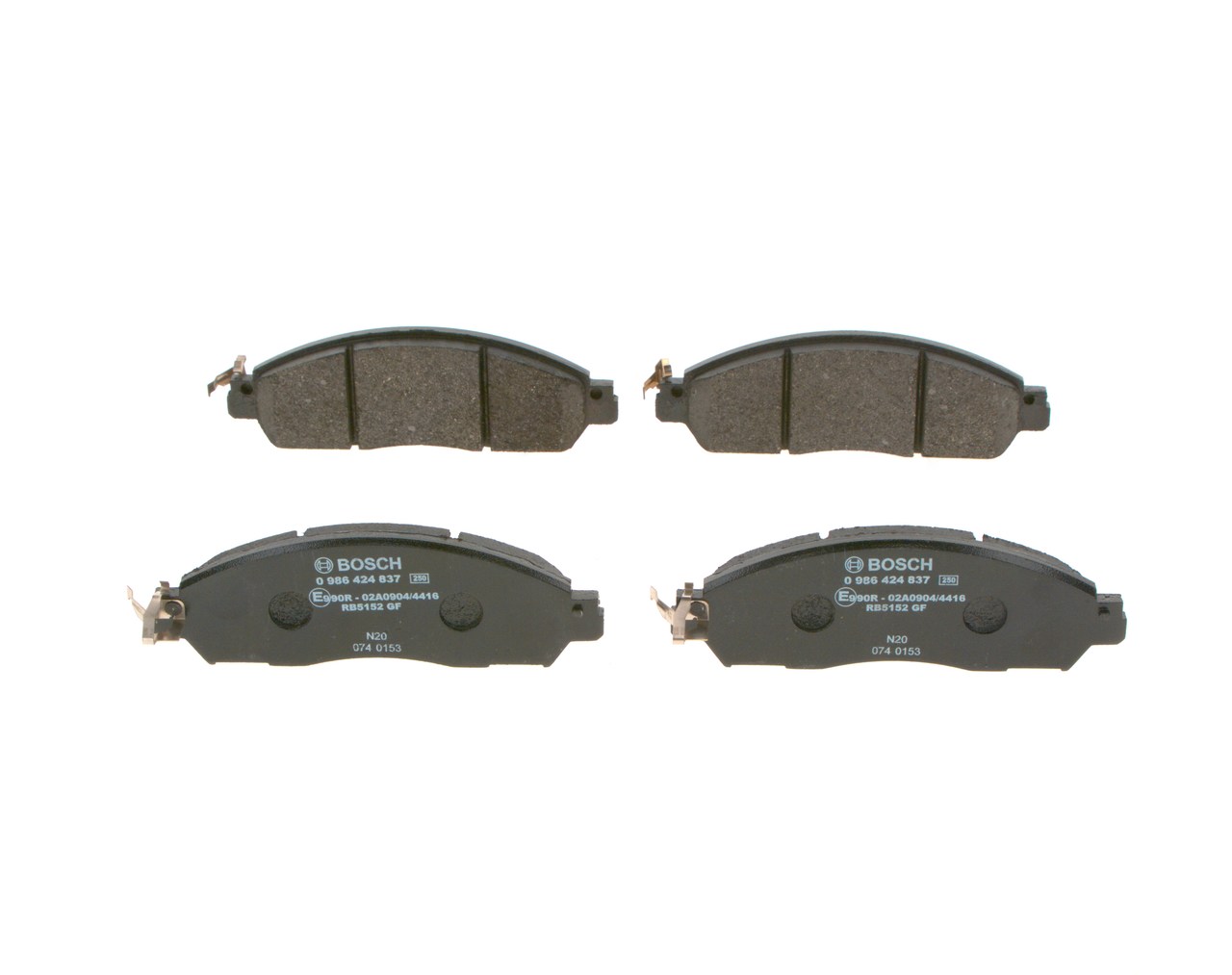 BOSCH 0 986 424 837 Bremsbeläge NISSAN NP300 Navara Pickup (D23)
