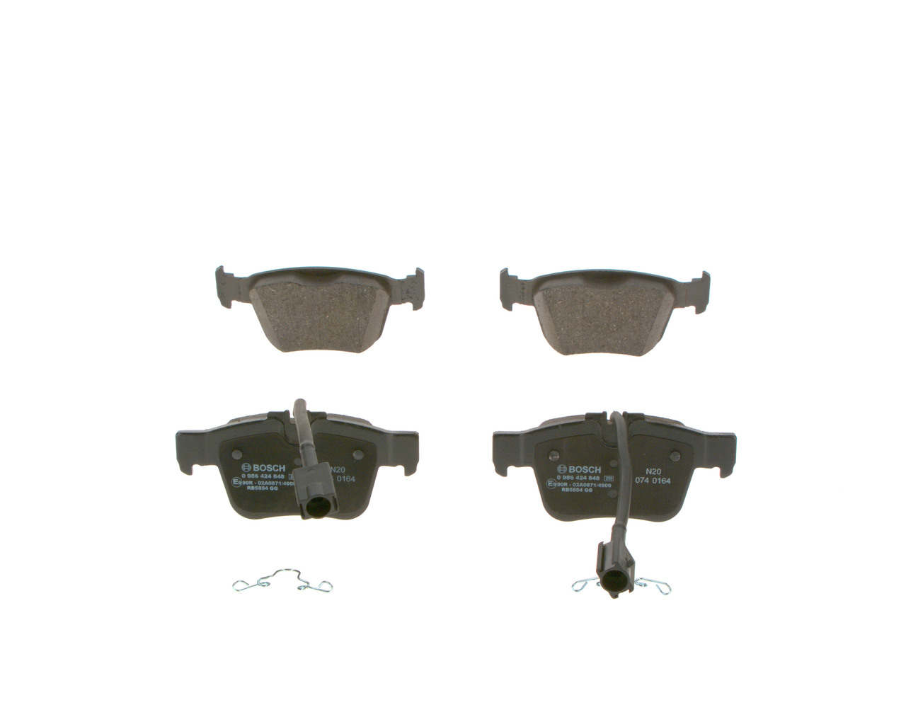 Número OEM 7 736 771 8 - Pastilhas de travão 0 986 424 848 FIAT, ALFA ROMEO, LANCIA, MASERATI