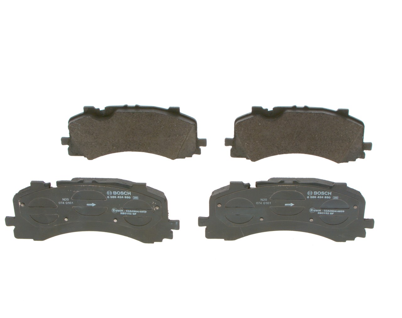 Número OEM 4M0 698 151 AL - Pastilhas de travão 0 986 424 850 VW, AUDI, SEAT, SKODA