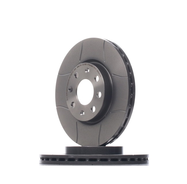 BREMBO | Bremseskiver belagt, med skruer, innvendig ventilert, med sliss 09.5843.77 FIAT Doblo II Stasjonsvogn (263) 2012 billige på nett