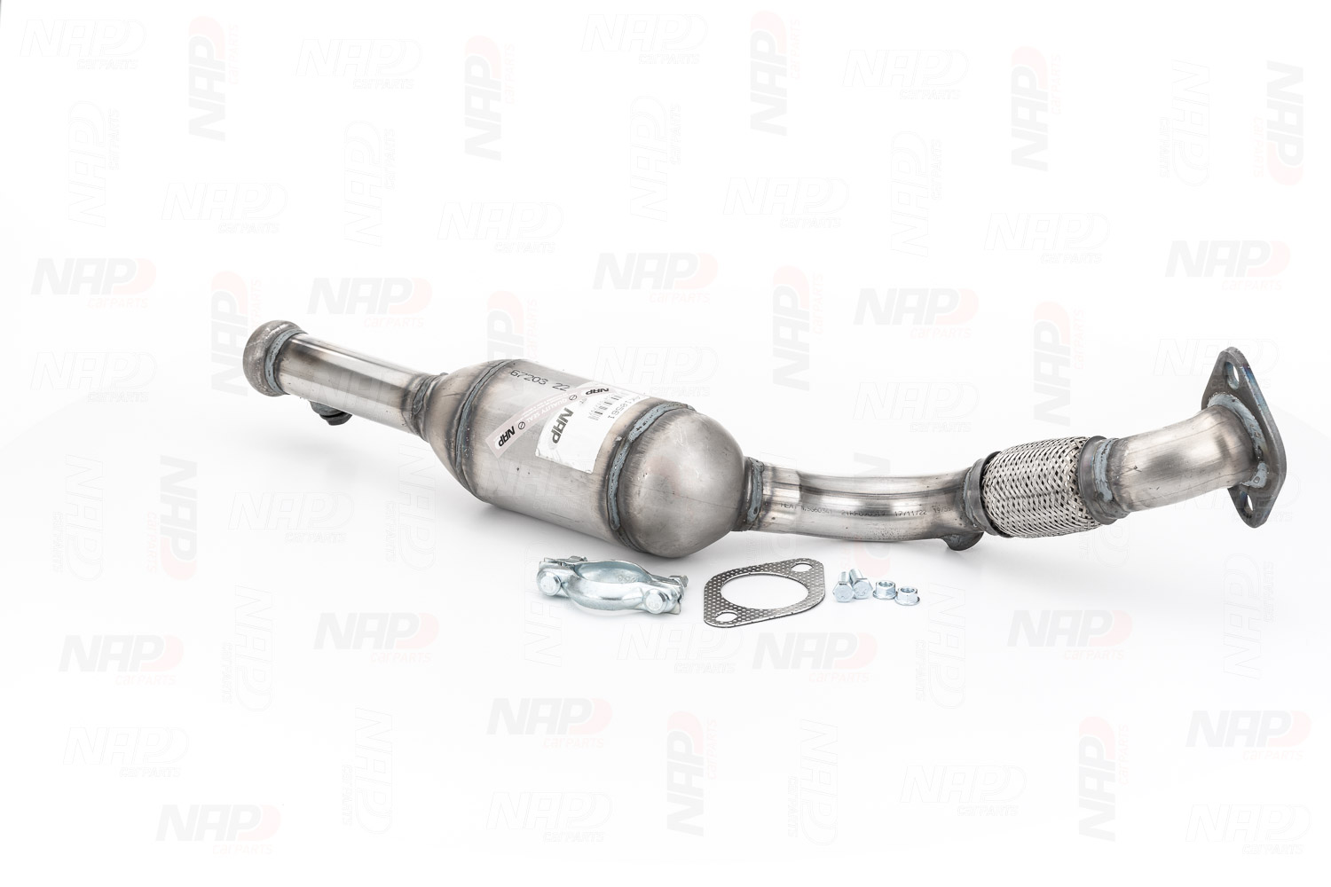 Katalysator für Diesel und Benzin CAK10561 NAP carparts RENAULT Clio II Schrägheck (BB, CB) 1.2 (BB0A, BB0F, BB10, BB1K, BB28, BB2D, BB2H, CB0A,... 2003 58 PS