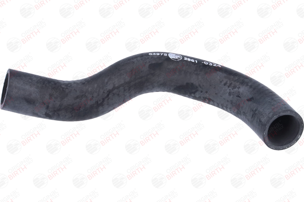 54975 BIRTH Coolant hoses Rubber, Front Axle, Upper