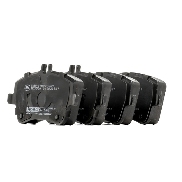 402B0056P RIDEX PLUS Disc pads prepared for wear warning indicator, Front Axle, with anti-squeak plate