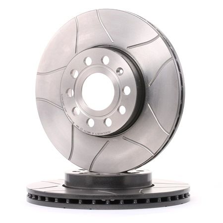 Bremsscheibe 09.9145.75 BREMBO 1KD615301 beschichtet, mit Schrauben, innenbelüftet, geschlitzt