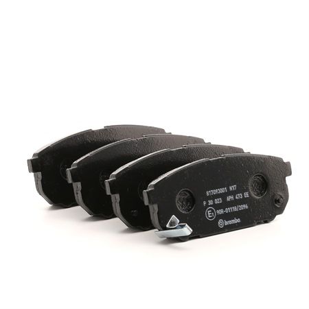 BREMBO | Kit de pastillas de freno con avisador acústico de desgaste, Chapa antichirridos, sin accesorios P 30 023 KIA Sorento I (JC) 2011 baratos online