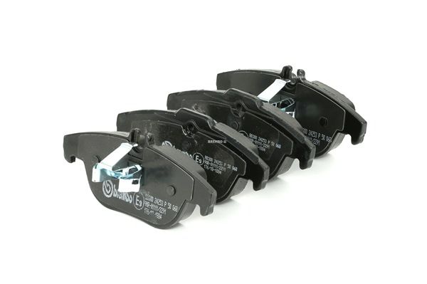 Bremsbeläge P 50 068 BREMBO 0074208520 für Verschleißwarnanzeige vorbereitet, mit Kolbenclip, mit Anti-Quietsch-Blech, mit Zubehör