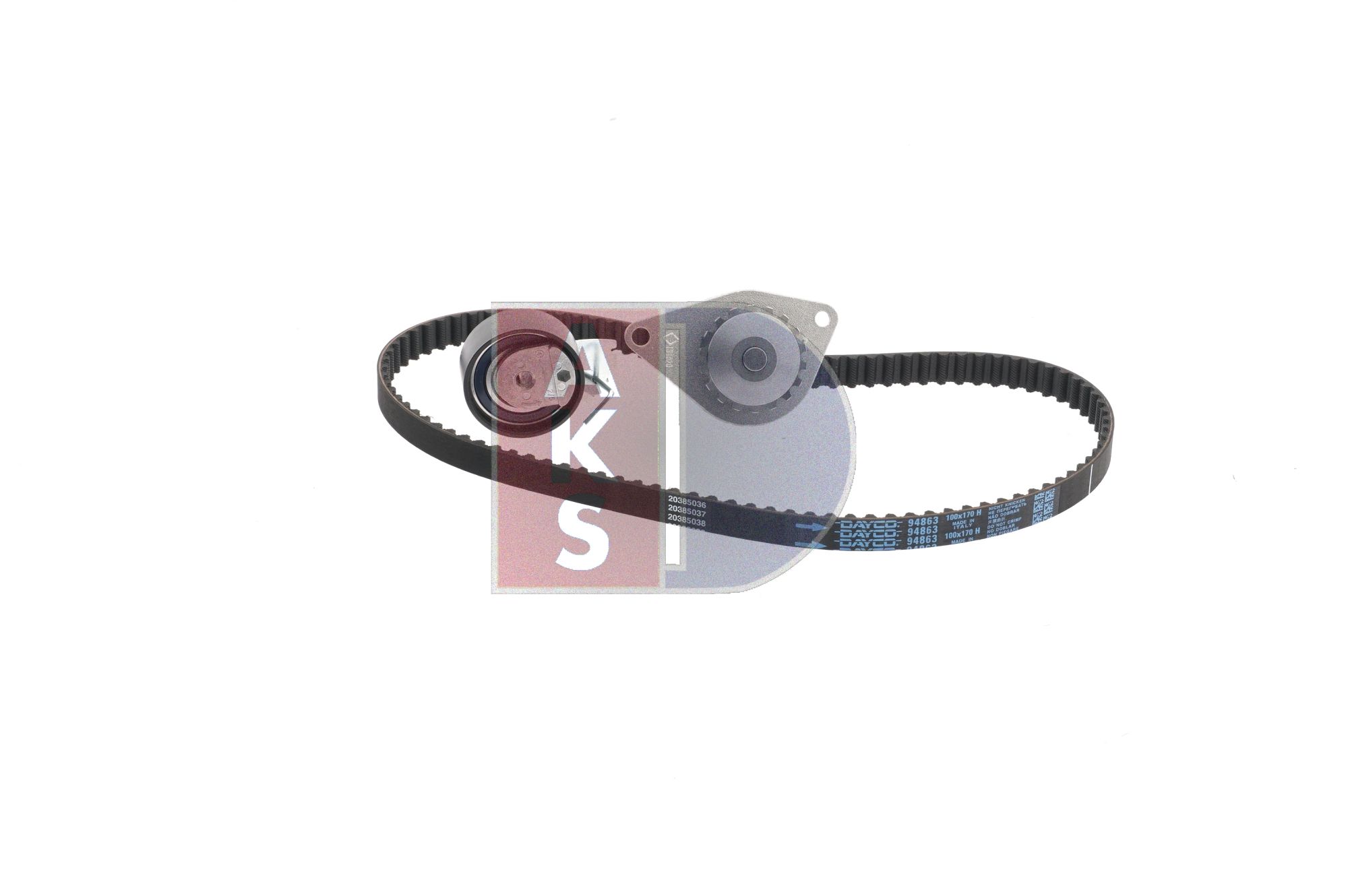 Zahnriemensatz mit Wasserpumpe 570304N AKS DASIS CITROËN C3 II (SC) 1.1 i 2012 60 PS