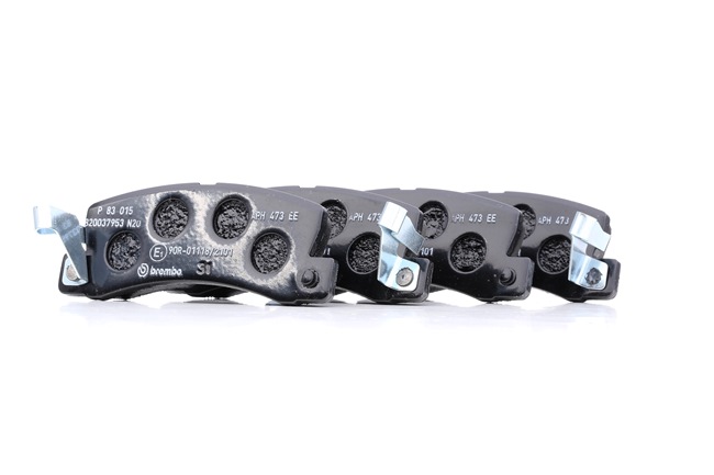 BREMBO | Bremseklosser med akustisk slitasjevarsel, med antihyle blikk, uten tilbehør P 83 015 TOYOTA Camry V Sedan (_V3_) 2003 billige på nett