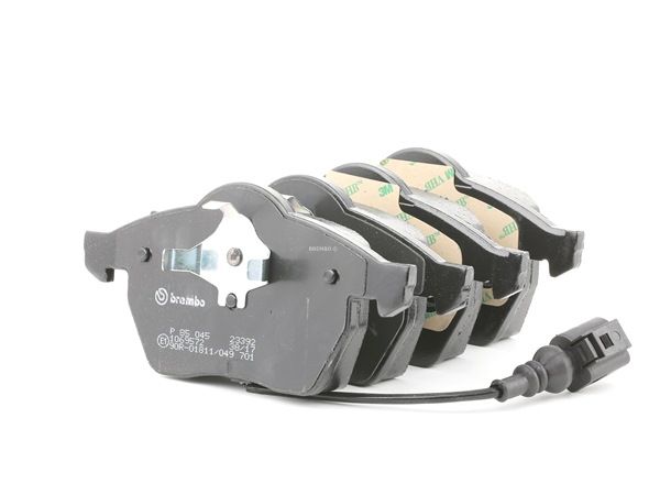 BREMBO | Bremssteine inkl. Verschleißwarnkontakt, mit Kolbenclip, mit Anti-Quietsch-Blech, mit Zubehör P 85 045 VW New Beetle Cabrio (1Y7) 2004 günstig online
