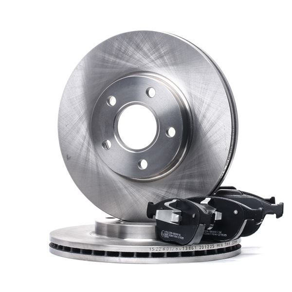 RIDEX | Pastillas y discos de freno Eje delantero, Tipo disco de frenos: ventilado, no preparado para indicador de desgaste, con clip de émbolo 3405B1020 FORD Transit Connect Mk1 Furgón 2015 baratos online