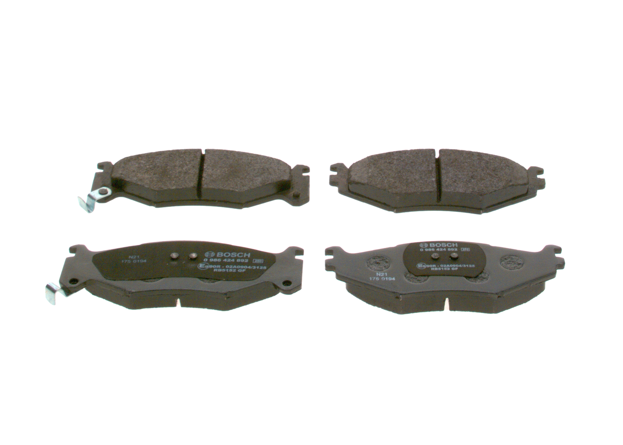 Kit pastiglie freni 0 986 424 892 BOSCH CHRYSLER Voyager II (ES) 3.3 i AWD 1990 150 CV