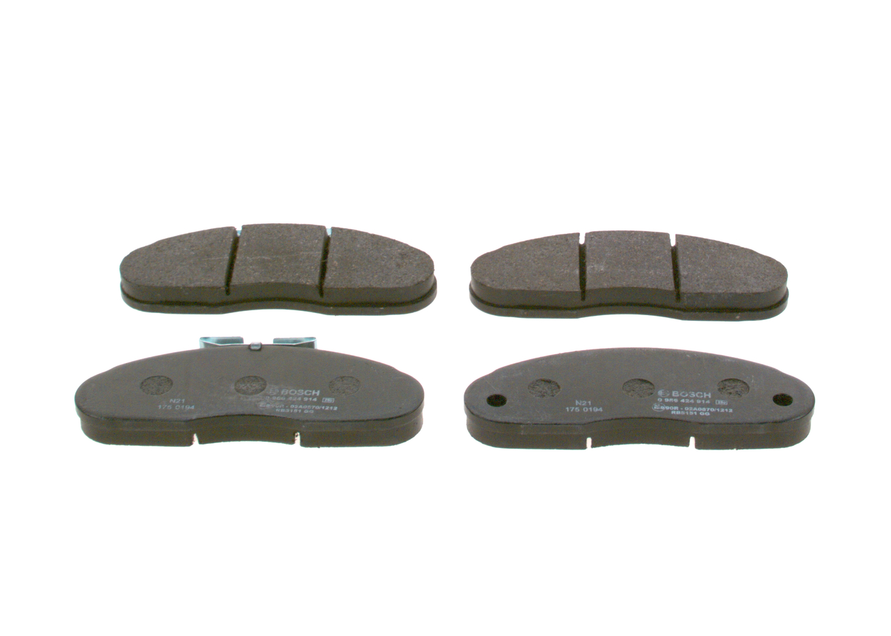 Numer OEM 50 00 295 329 - Klocki hamulcowe 0 986 424 914 OPEL, MERCEDES-BENZ, RENAULT, NISSAN, SUZUKI