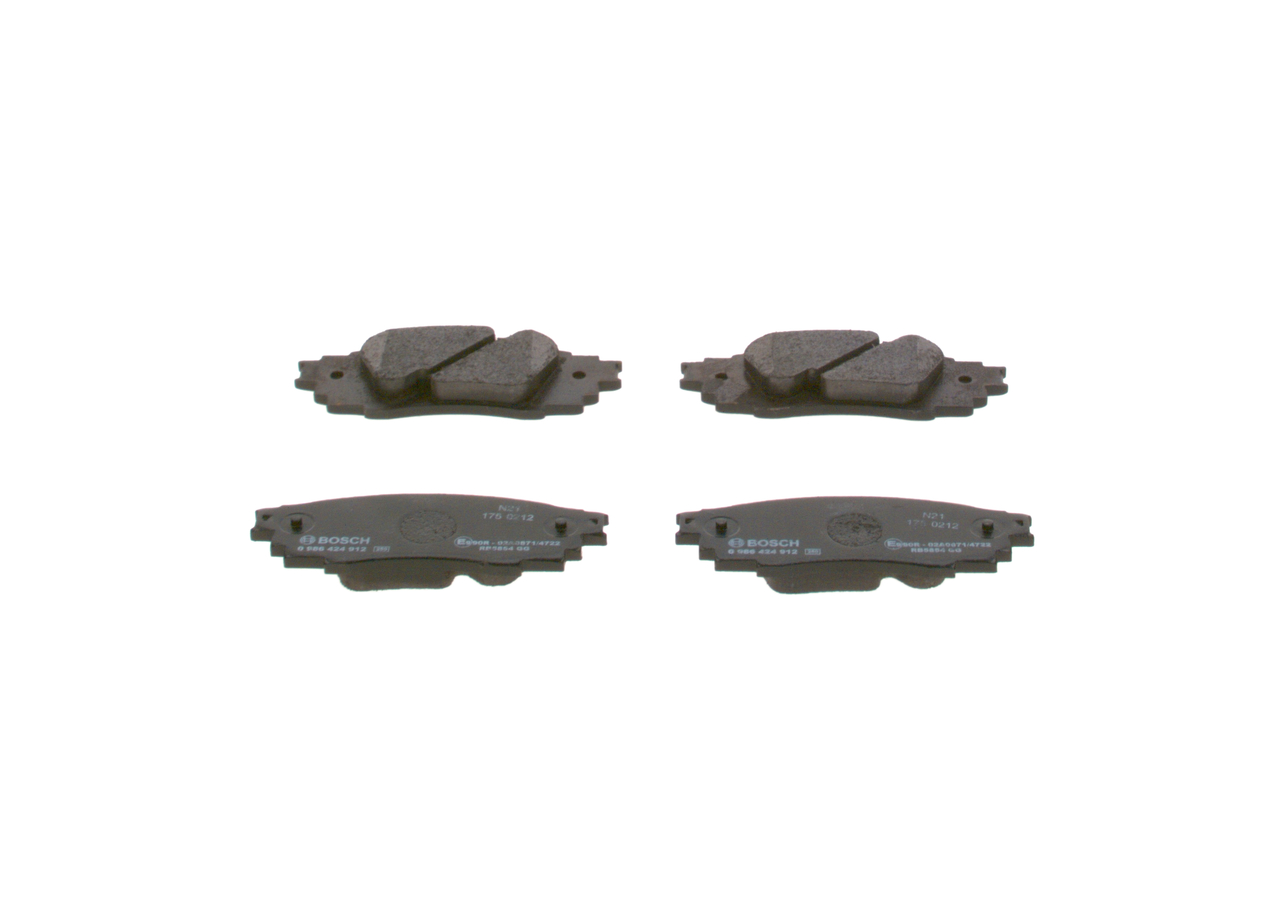 Juego de pastillas de freno 0 986 424 912 BOSCH TOYOTA RAV4 V (XA50) 2.5 VVTi AWD (AXAA54) 2020 207 cv