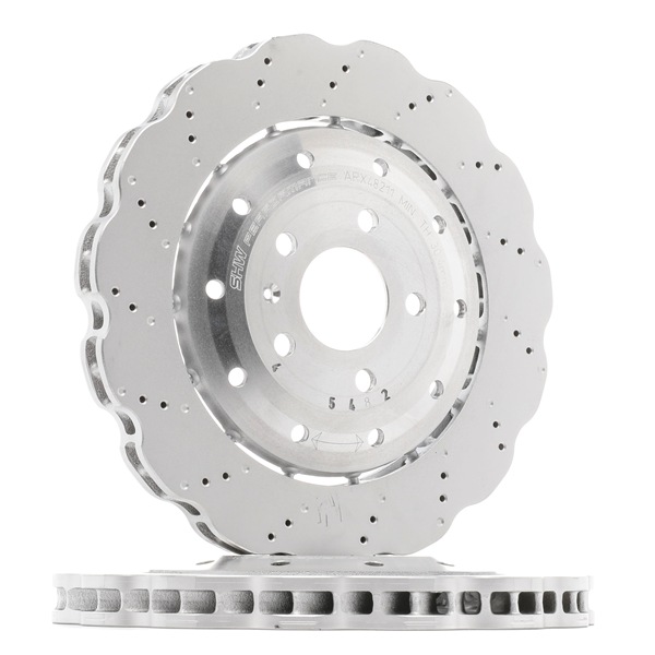 SHW Performance ARX48211 Brake discs AUDI R8 Coupe (422, 423) 5.2 FSI quattro 570 hp Petrol 2014