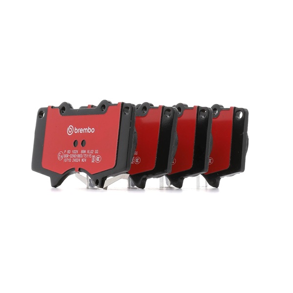 Número OEM 04465 60 320 - Juego de pastillas de freno P 83 102X CITROËN, TOYOTA, MITSUBISHI, LEXUS, DAIHATSU
