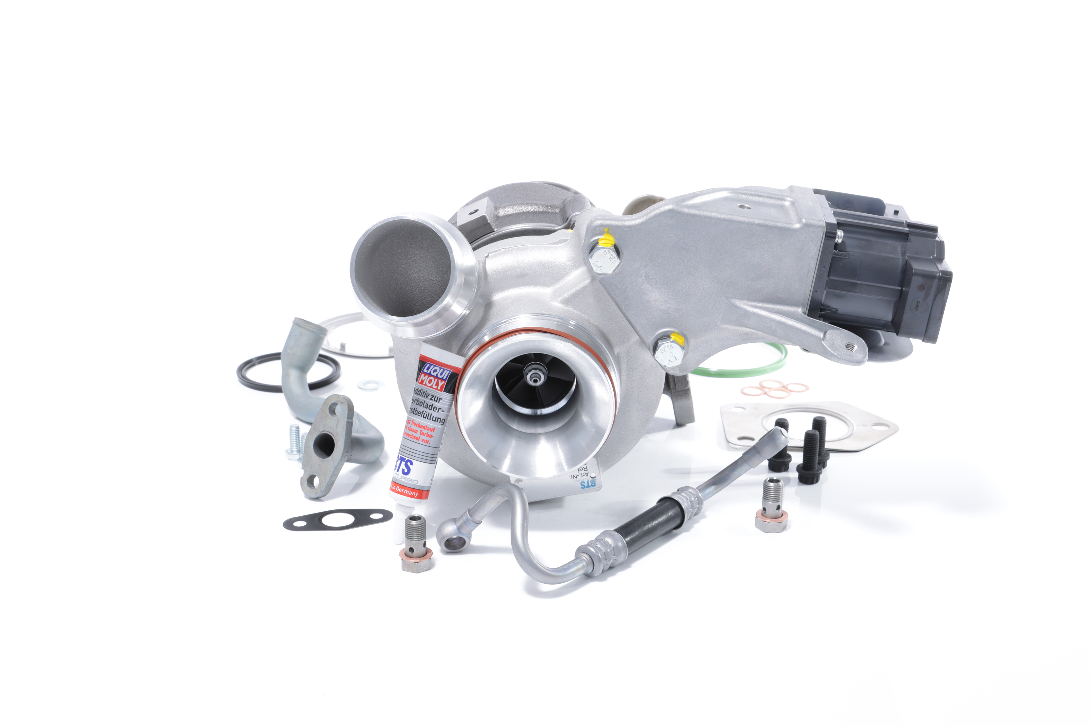 BTS TURBO | Turbolader med påbygnings/festemateriale, med oljetilløpsledning, med oljeavløpsledning, med montageanvisning T981026BT BMW 5 Touring (E61) 2005 billige på nett