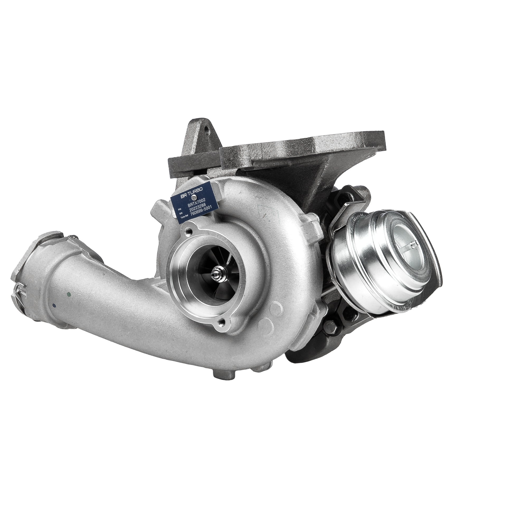 Turbolader BRTX7002 BR Turbo Volkswagen Multivan T5 (7HM, 7HN, 7HF, 7EF, 7EM, 7EN) 2.5 TDI 2007 174 Pk