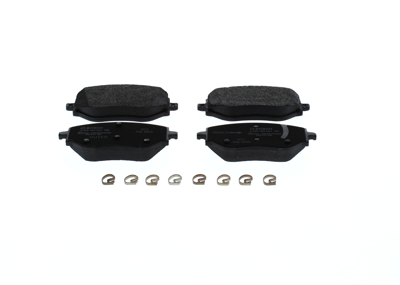 BOSCH 0 986 460 063 Plaquettes de frein arrière et avant DACIA Logan III Berline (DJF)