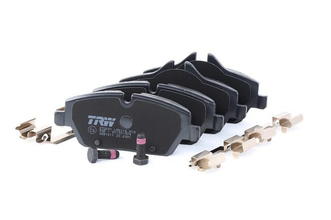 TRW | Pastiglie freno predisposto per visualizzazione avviso usura, con bulloni pinza freno, con accessori GDB1611 MINI Hatchback (R50, R53) 2003 economici online