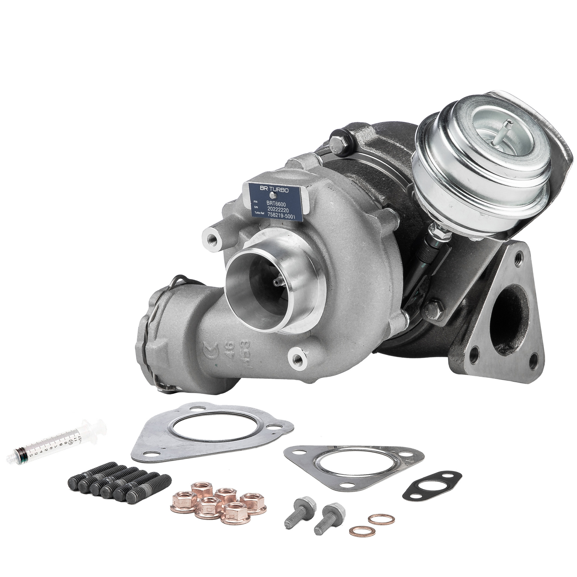 Número OEM 03G 145 702 L - Turbocompressor BRT6600M VW, AUDI, SEAT, HONDA, HYUNDAI