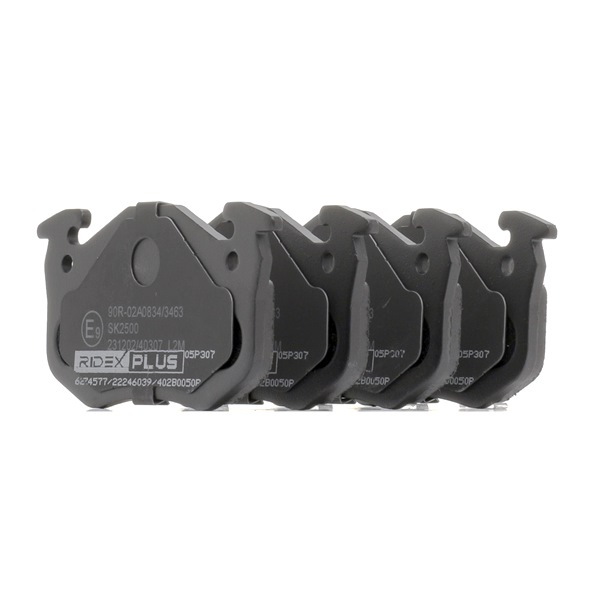 RIDEX PLUS 402B0050P brake pads PEUGEOT 205 II Hatchback 1.6 Aut. 88hp 1993