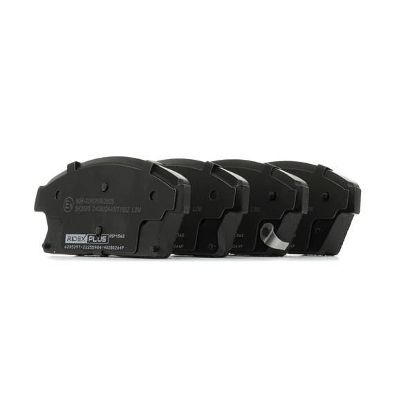 Brake pad set 402B0264P RIDEX PLUS 22 79 907 7 VAUXHALL, SKODA, OPEL, CHEVROLET, SAAB