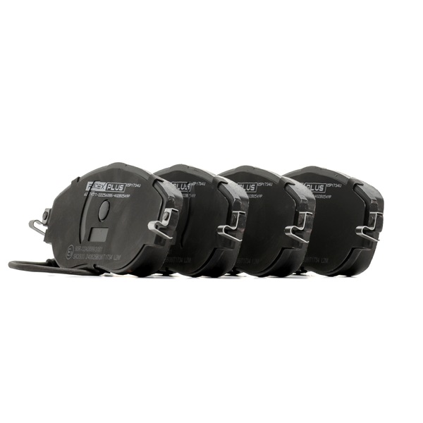 Bremsbeläge 402B0549P RIDEX PLUS 8V0698151C inkl. Verschleißwarnkontakt, Vorderachse, ohne Schrauben, Foto entspricht Lieferumfang