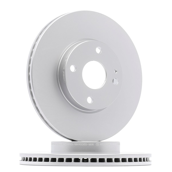 RIDEX PLUS | Bremseskive belagt, uten hjullager, uten hjulfestebolt, uten hjulnav, innvendig ventilert, framaksel 82B2252P TOYOTA Yaris R / iA (DL2S_) 2024 billige på nett