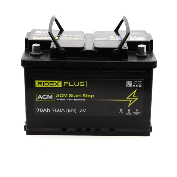 Battery 1S0007P RIDEX PLUS 001 982 80 08 MERCEDES-BENZ, JAGUAR