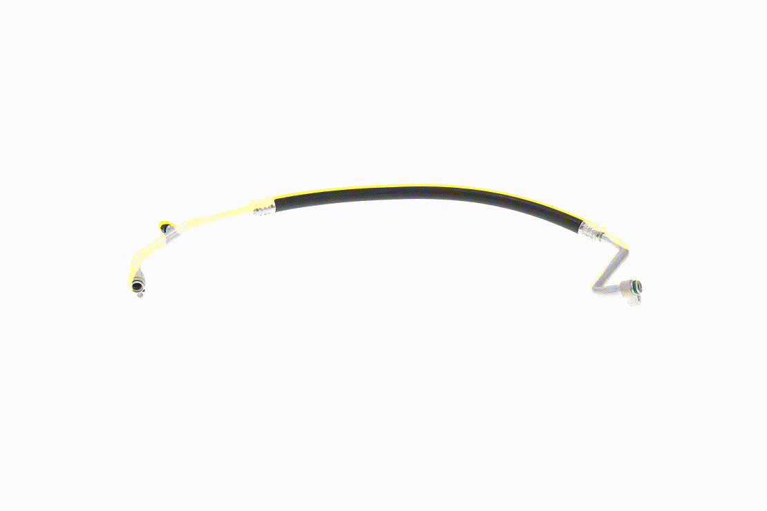 A70-20-0023 ACKOJA Air conditioner hose Front, without holder, with gaskets/seals, Low Pressure Side