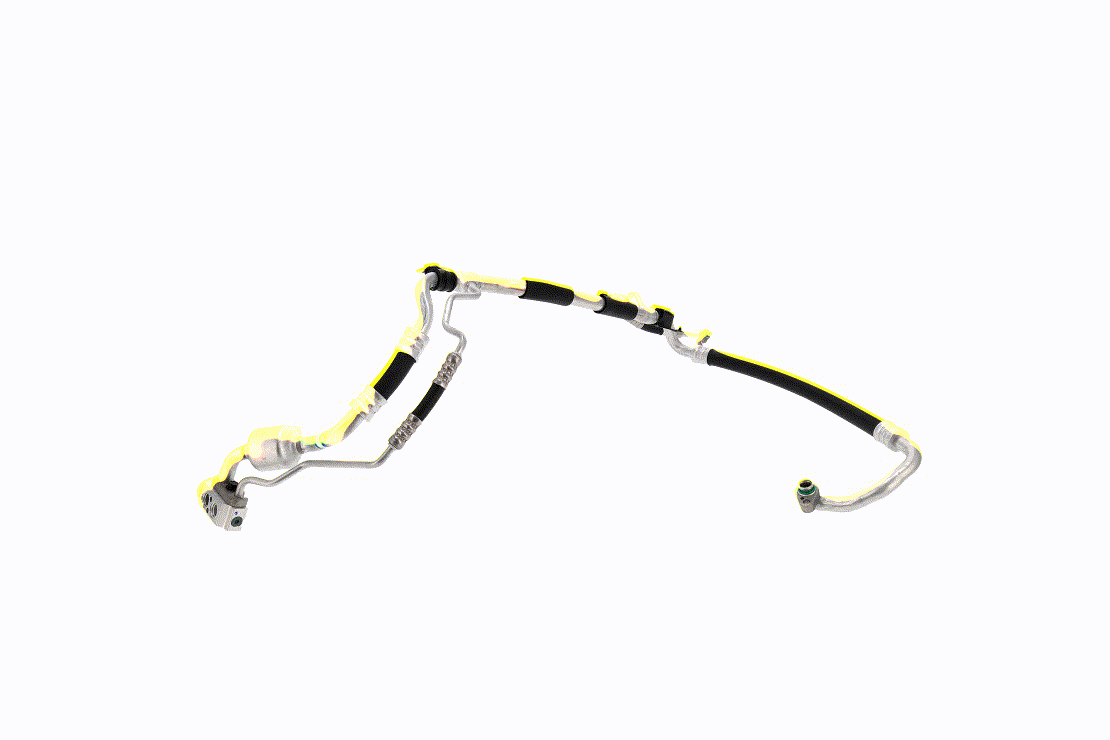 A52-20-0003 ACKOJA Air conditioning pipe Front, with gaskets/seals, High Pressure Side, Low Pressure Side