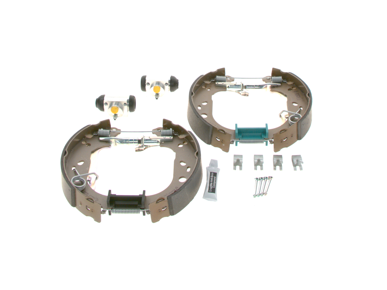 Bremsesæt, trommelbremser 0 204 114 656 BOSCH FIAT Idea (350) 1.9 JTD 2012 101 HK