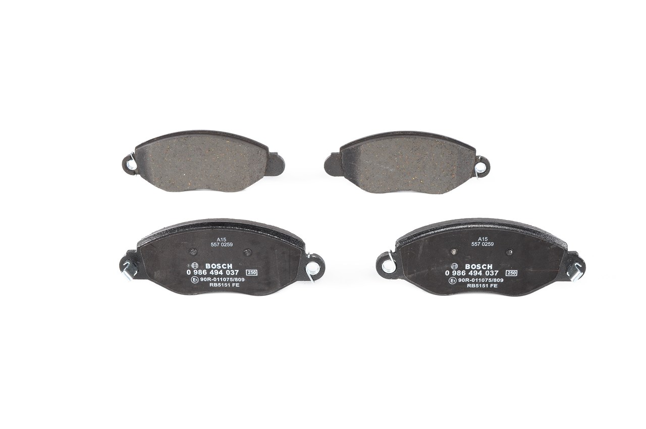 Freins FORD Transit Mk5 Camion plate-forme/Châssis (V184, V185): Plaquettes de frein BOSCH 0 986 494 037